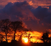 Stormcloud sunset