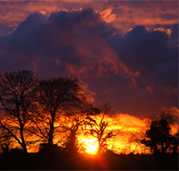 Stormcloud sunset