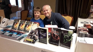 Indy and author Paul Anthony Shortt at the dealer's table!