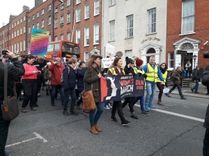 the start of the women's march in dublin